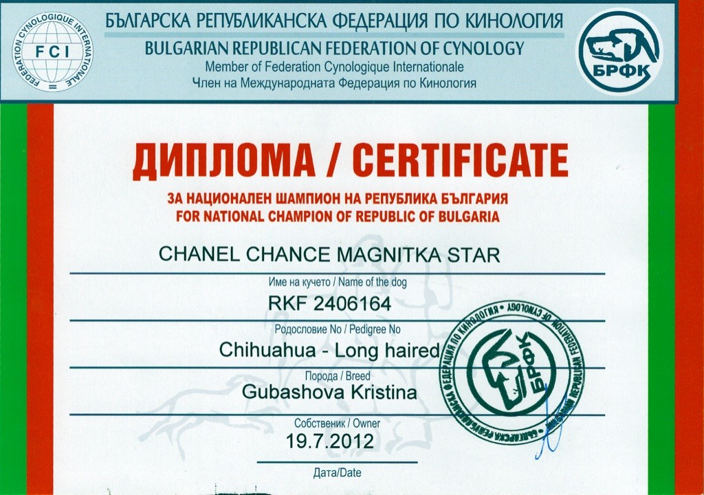 CH. Chanel chance magnitka star